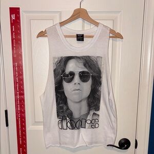 White The Doors Graphic Tank Top
